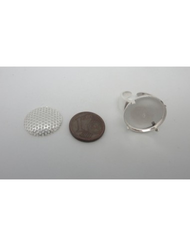 5 Supports bague réglable avec grille en métal...