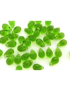 Perles Magiques Olives 14x9mm - Vert Citron - Lot de 5 - LA PERLE