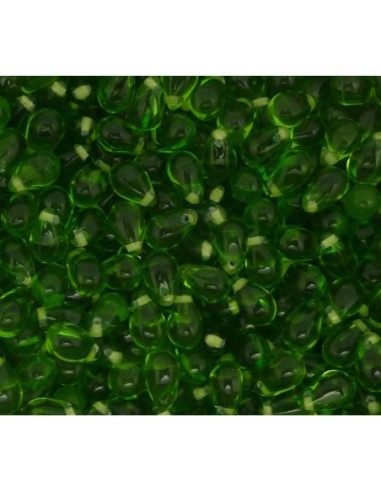 Perle larme de couleur vert