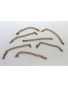 Chainette d'extension en métal cuivré avec breloque goutte 2