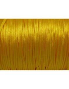 Cordon Queue de rat 1mm jaune bouton d'or brillant pour kumihimo 2