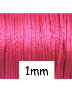Cordon Queue de rat 1mm rose fuchsia fluo