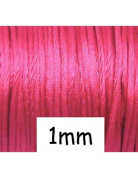 Cordon Queue de rat 1mm rose fuchsia fluo
