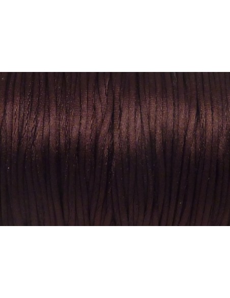 Cordon queue de rat 1mm marron brillant 