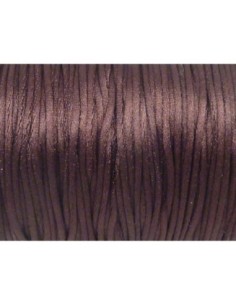 Cordon queue de rat 1mm marron brillant  2