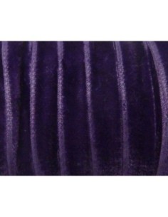 Ruban plat velours 7mm de couleur violet