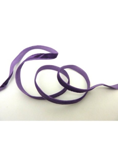 Galon velours 7mm de couleur violet