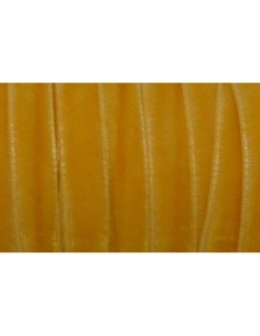 Ruban velours plat 7mm couleur jaune bouton d'or