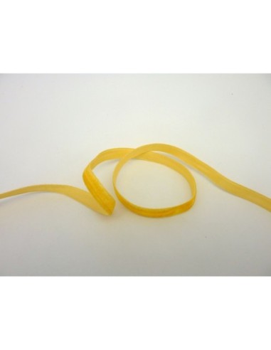 Galon velours plat de couleur jaune bouton d'or pas cher