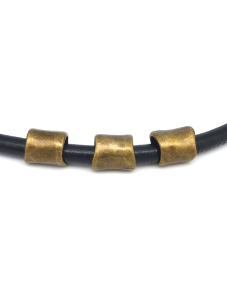 Perle passant à gros trou bronze