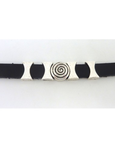 Passant argenté pour lanière cuir de 10mm