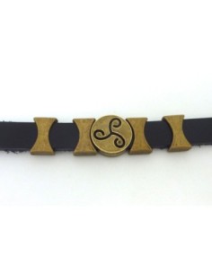 R-25 perles passant rectangle biseauté 14mm en métal...