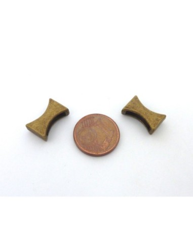 R-25 perles passant rectangle biseauté 14mm en...