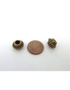 perle metal couleur bronze ronde 11mm 2