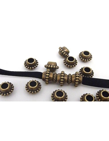 perle metal couleur bronze ronde 11mm