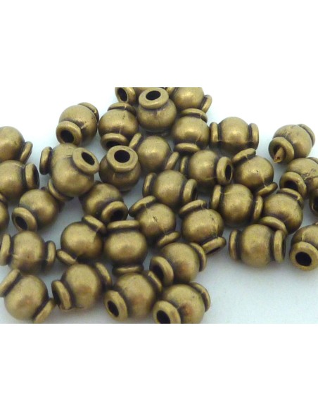 perle metal bronze 5mm