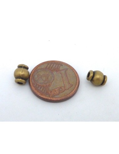 perle metal tonneau bronze 5mm