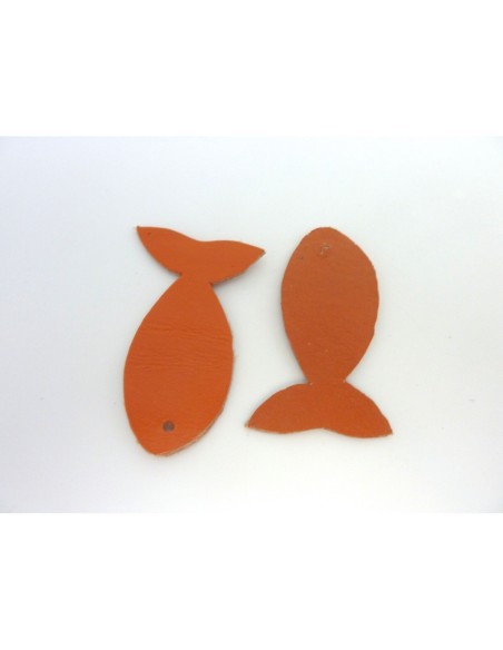 Poisson en cuir de couleur orange