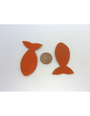 Poisson en cuir de couleur orange