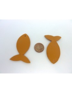 Poisson en cuir marron camel 2