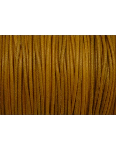 Cordon coton ciré 1,8mm de couleur marron camel