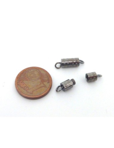 Fermoir à vis 4mm gris