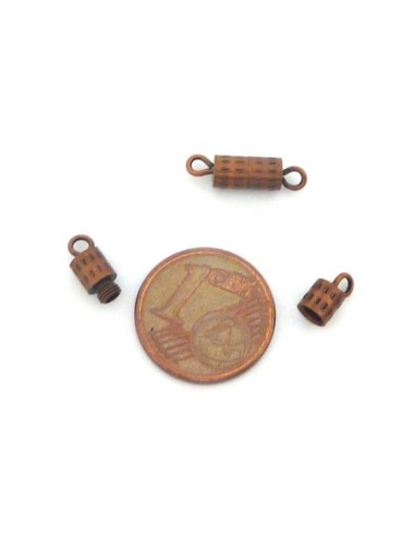 Fermoir à vis 4mm en métal de couleur cuivre
