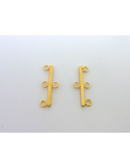 Connecteur Embout doré 3 rangs pour création DIY