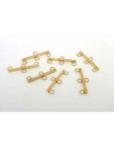 Embout doré 3 rangs pour création bracelet manchette