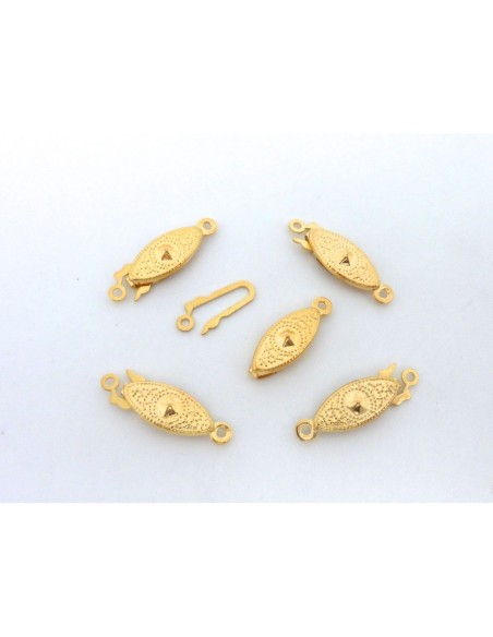 Fermoir clip navette métal doré