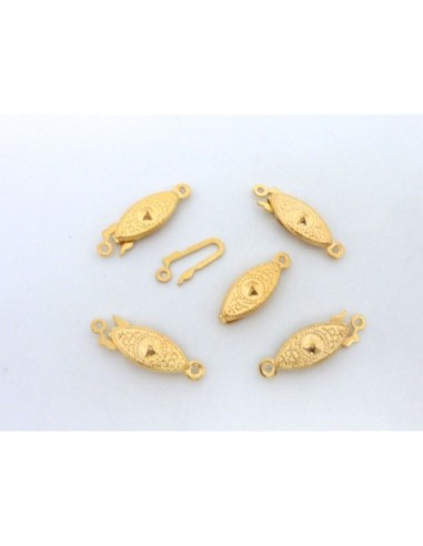 Fermoir clip navette métal doré