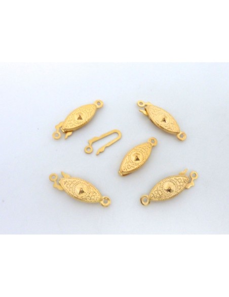 Fermoir clip navette métal doré