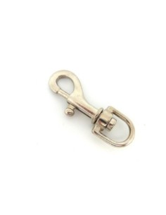 5 Grand Mousqueton porte clé, bijoux de sac 52 x 20mm en métal argenté