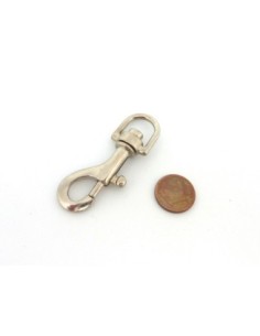 5 Grand Mousqueton porte clé, bijoux de sac 52 x 20mm en métal argenté 2