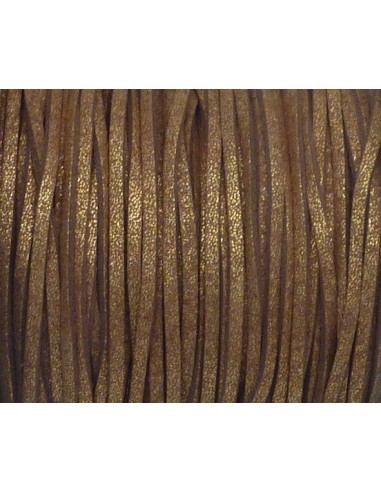 Lanière daim synthétique 3mm marron