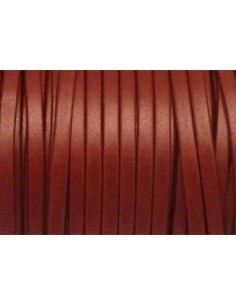 1m Lanière simili cuir 3mm de couleur rouge effet légèrement nacré très belle qualité 2