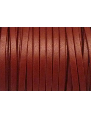 1m Lanière simili cuir 3mm de couleur rouge effet légèrement nacré très belle qualité