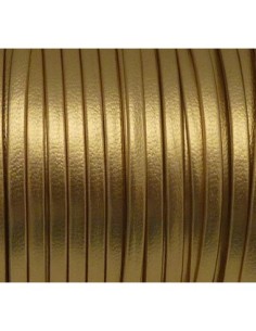 1m Lanière simili cuir 3mm de couleur or très belle qualité