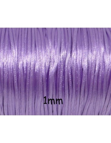 cordon queue de rat 1mm pas cher lilas parme, cordon pour bijoux