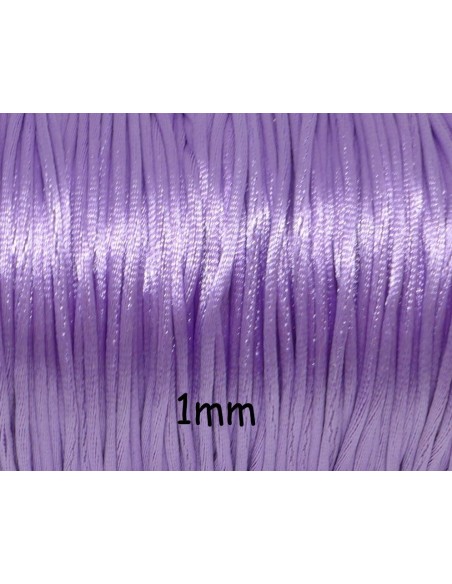 cordon queue de rat 1mm pas cher lilas parme, cordon pour bijoux