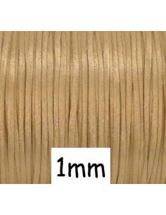 Cordon queue de rat beige sable doré 1mm