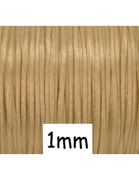 Cordon queue de rat beige sable doré 1mm