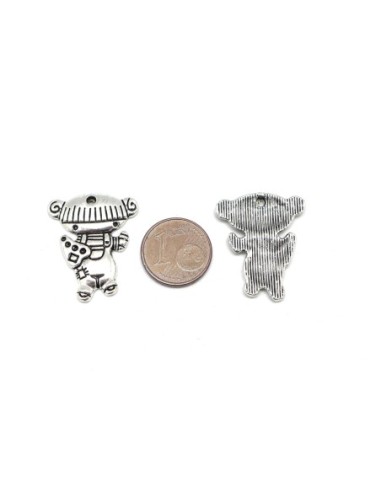 Breloques metal argente garçon Charm