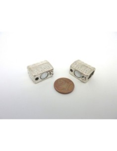 Fermoir aimanté pour cuir régalez en metal argente 2