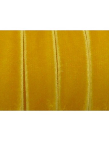 R-1m Ruban élastique plat velours 10mm jaune...