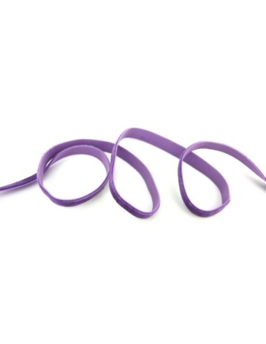 Ruban élastique en velours violine 10mm