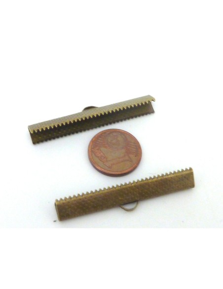 Embout griffe 40mm métal couleur bronze