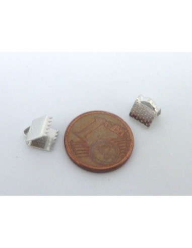 serre ruban 6mm en métal argenté
