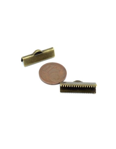 Embout griffe bronze serre ruban 20mm