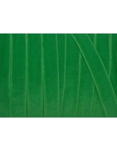 Ruban velours élastique vert 10mm 2